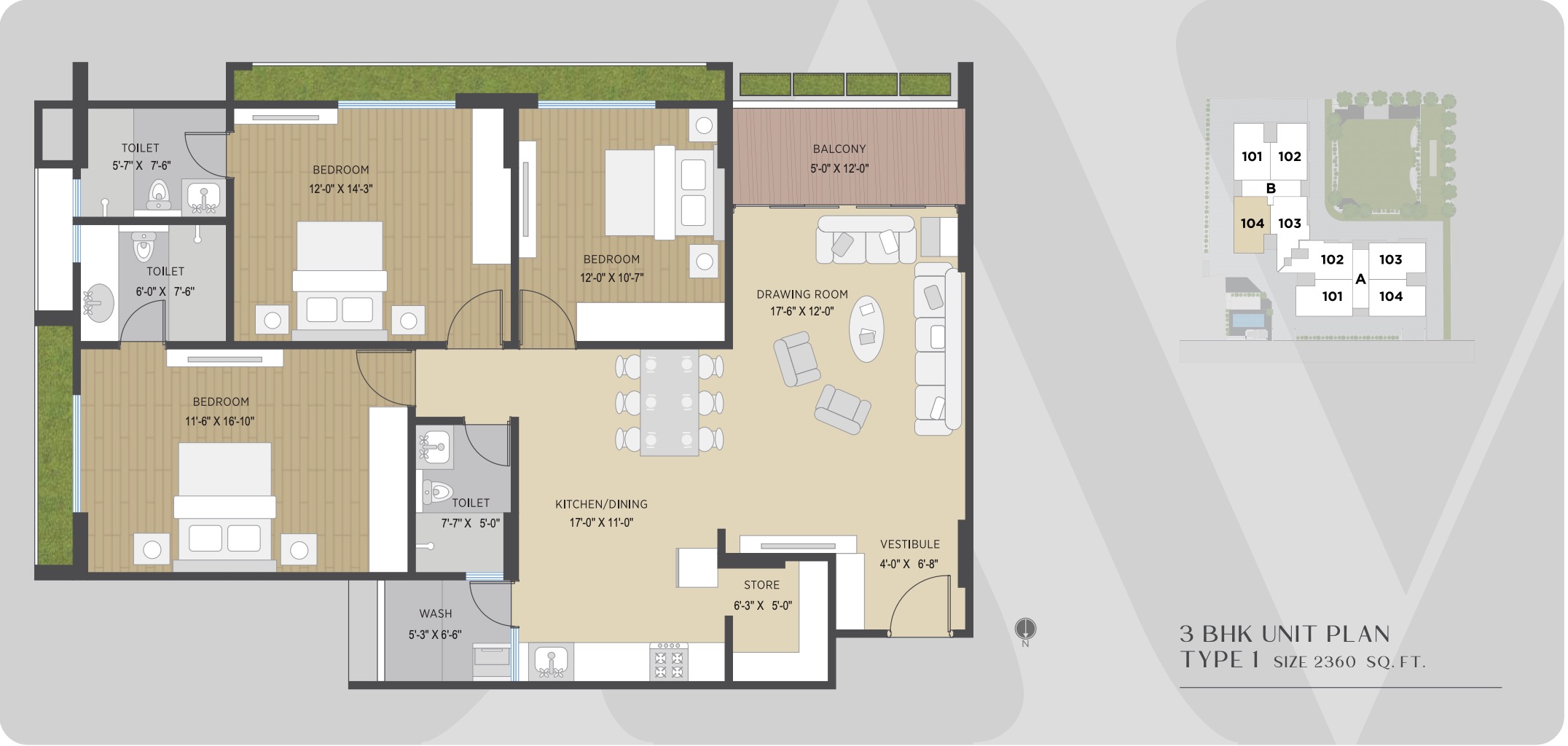 Aarohi Avinya - 2360.00 Floor Plan