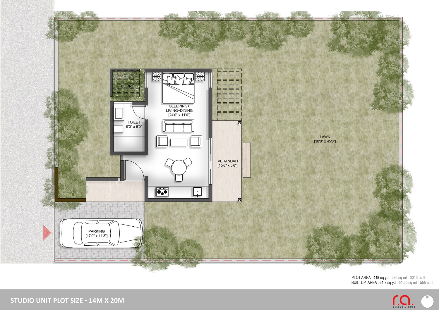 Roseate Roots - 555.00 Floor Plan
