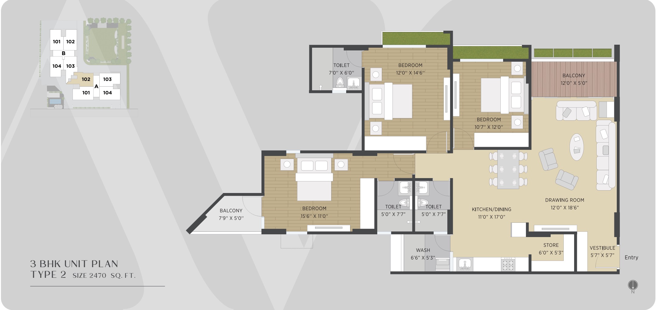 Aarohi Avinya - 2470.00 Floor Plan
