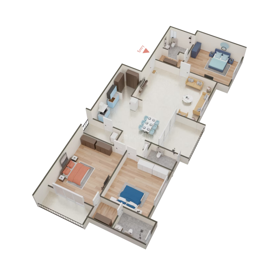 Pramukh Praise - 1189.00 Floor Plan