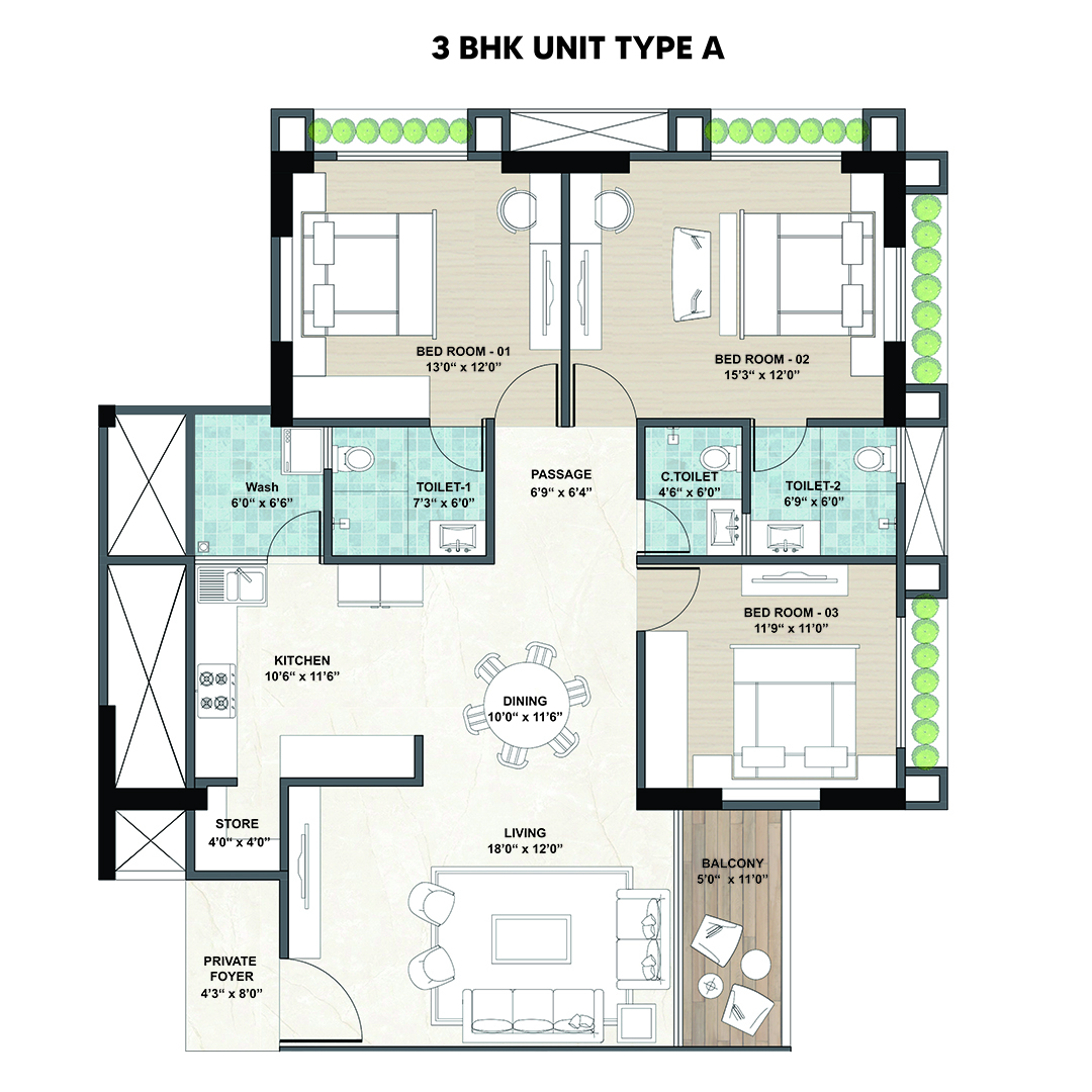 Sheetal Dharohar - 2300.00 Floor Plan