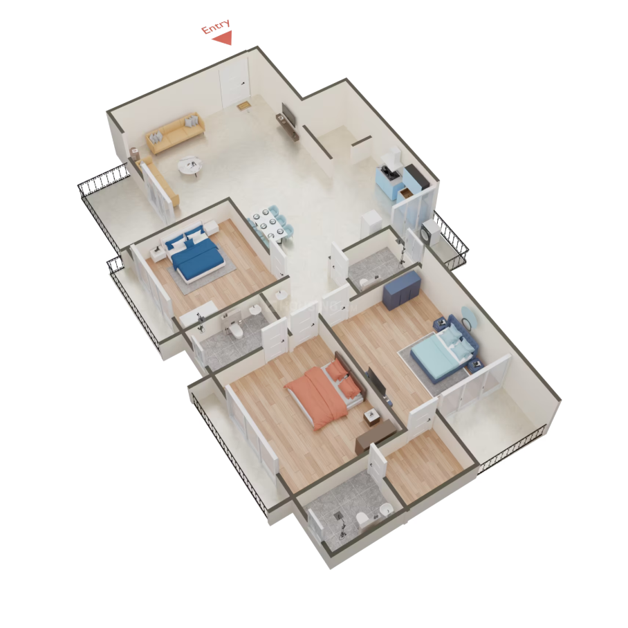 Pramukh Pearl - 1160.00 Floor Plan
