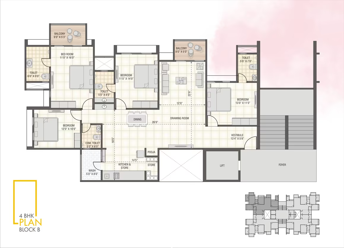 Swagata Agacia - 1581.07 Floor Plan