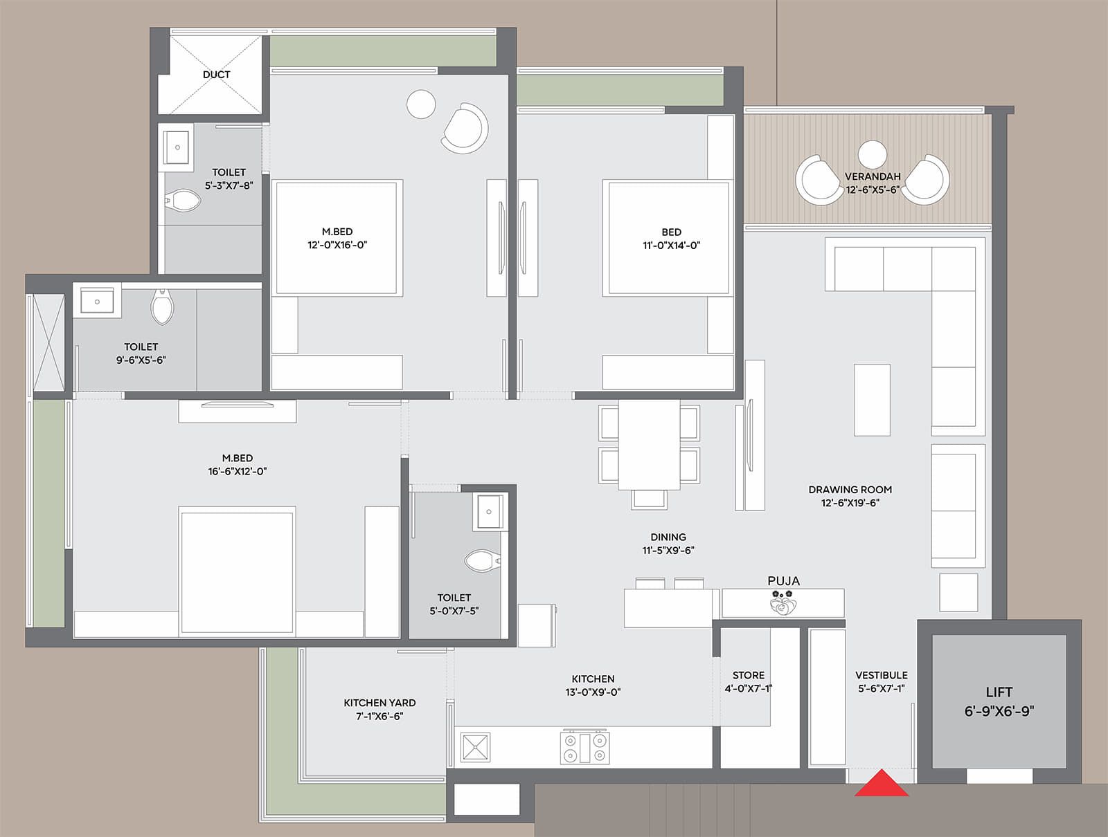 Maitri Elevate - 2817.00 Floor Plan