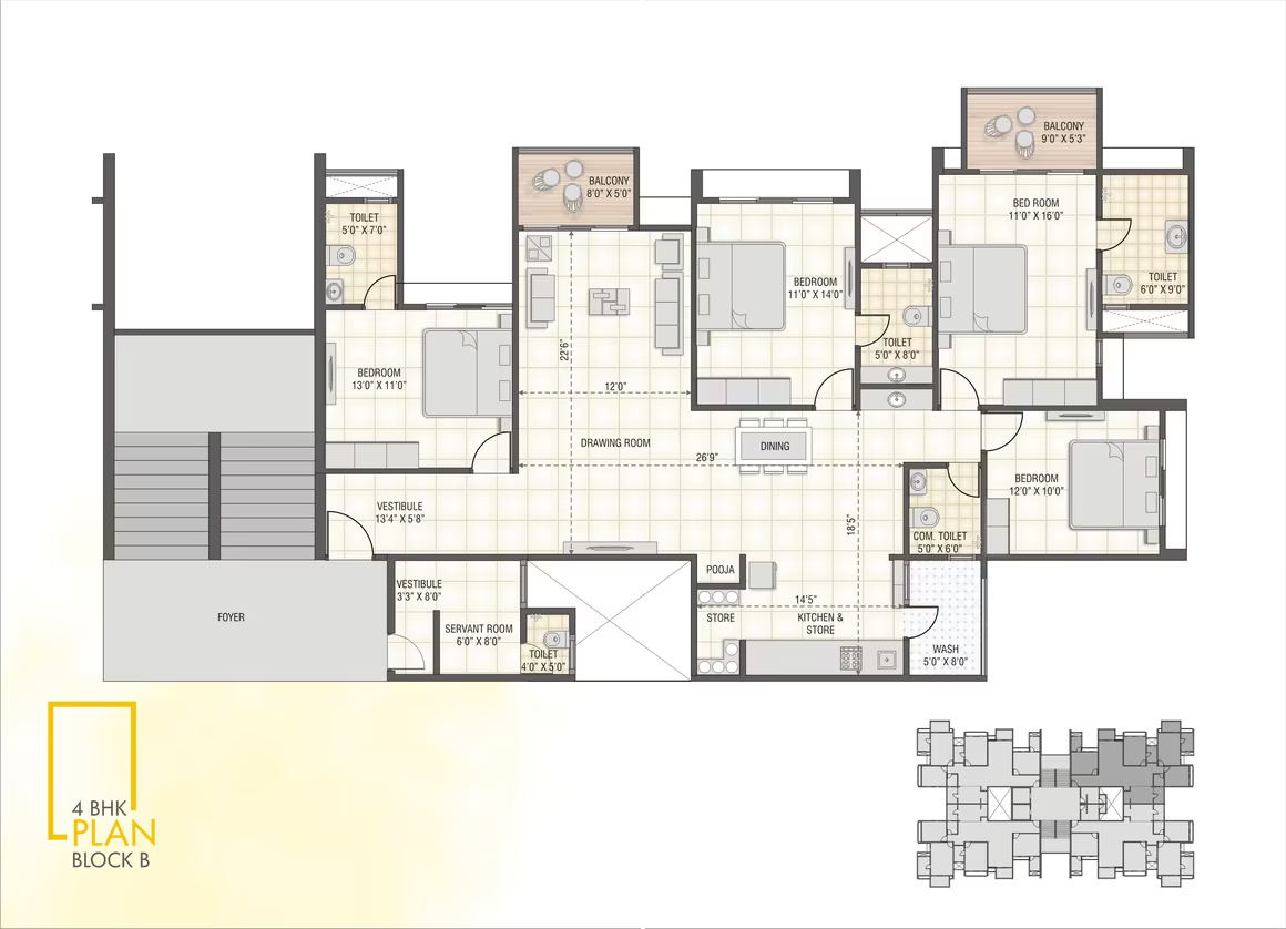 Swagata Agacia - 1638.10 Floor Plan