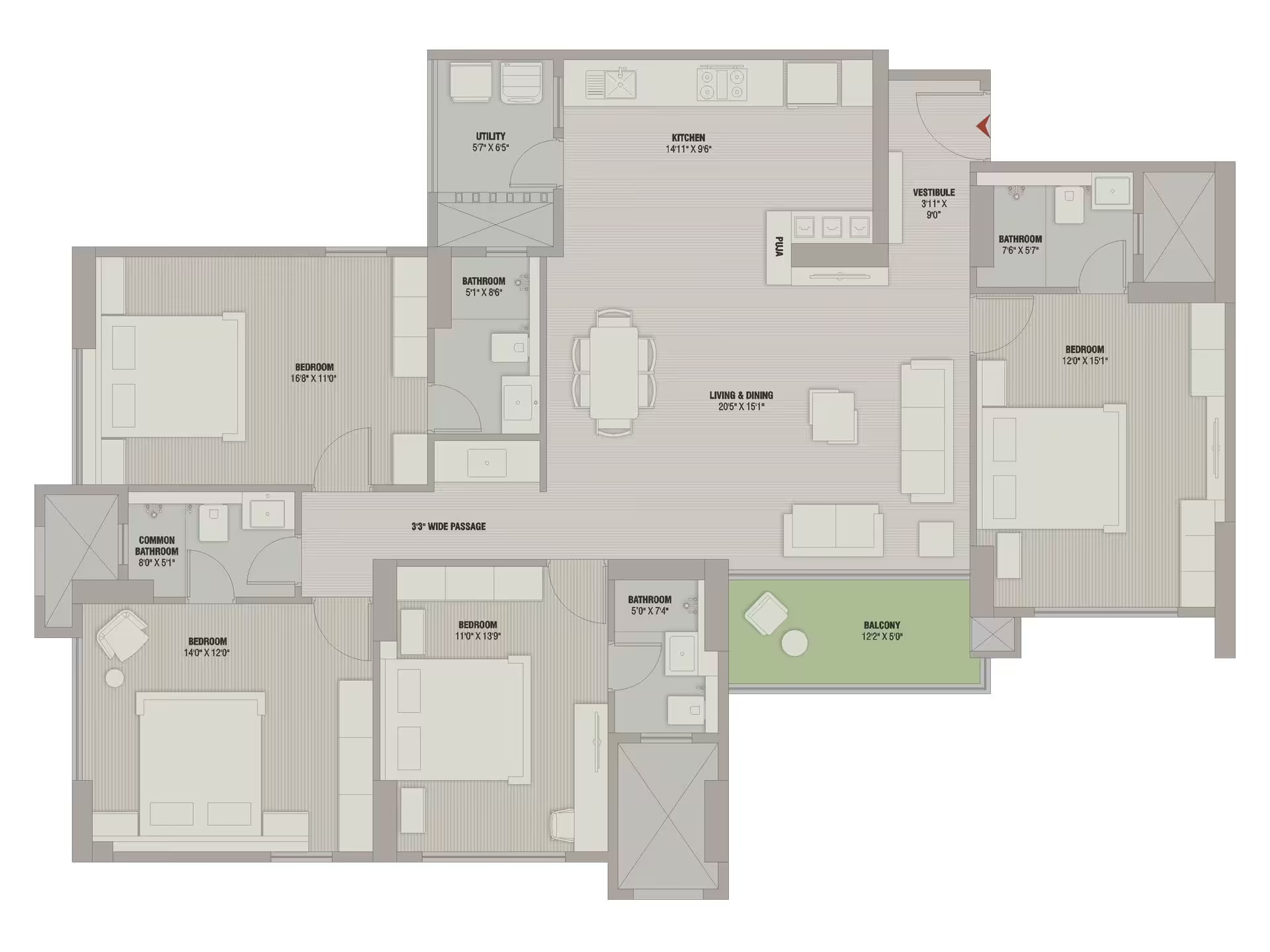 The Universe - 2100.00 Floor Plan