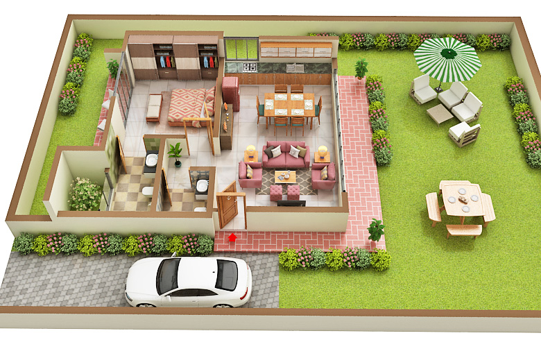 Roseate Roots - 1084.50 Floor Plan