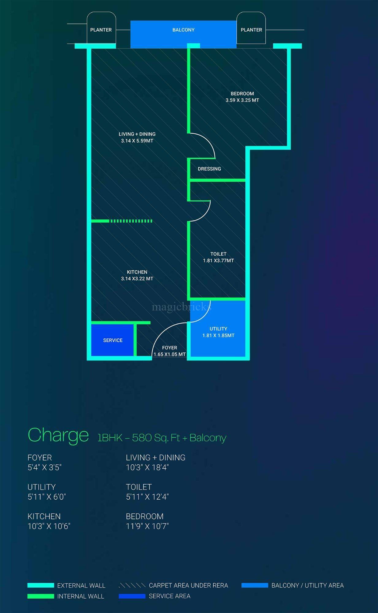 Prana by Nila - 774.00 Floor Plan