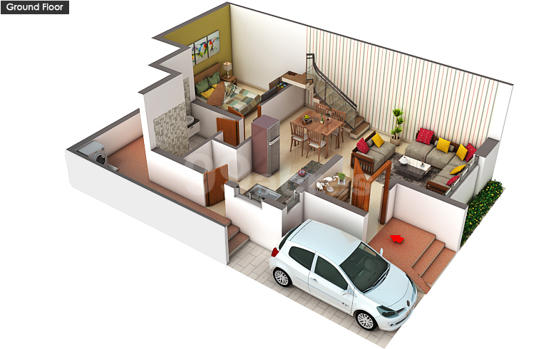Vraj Gopi Residency - 3600.00 Floor Plan