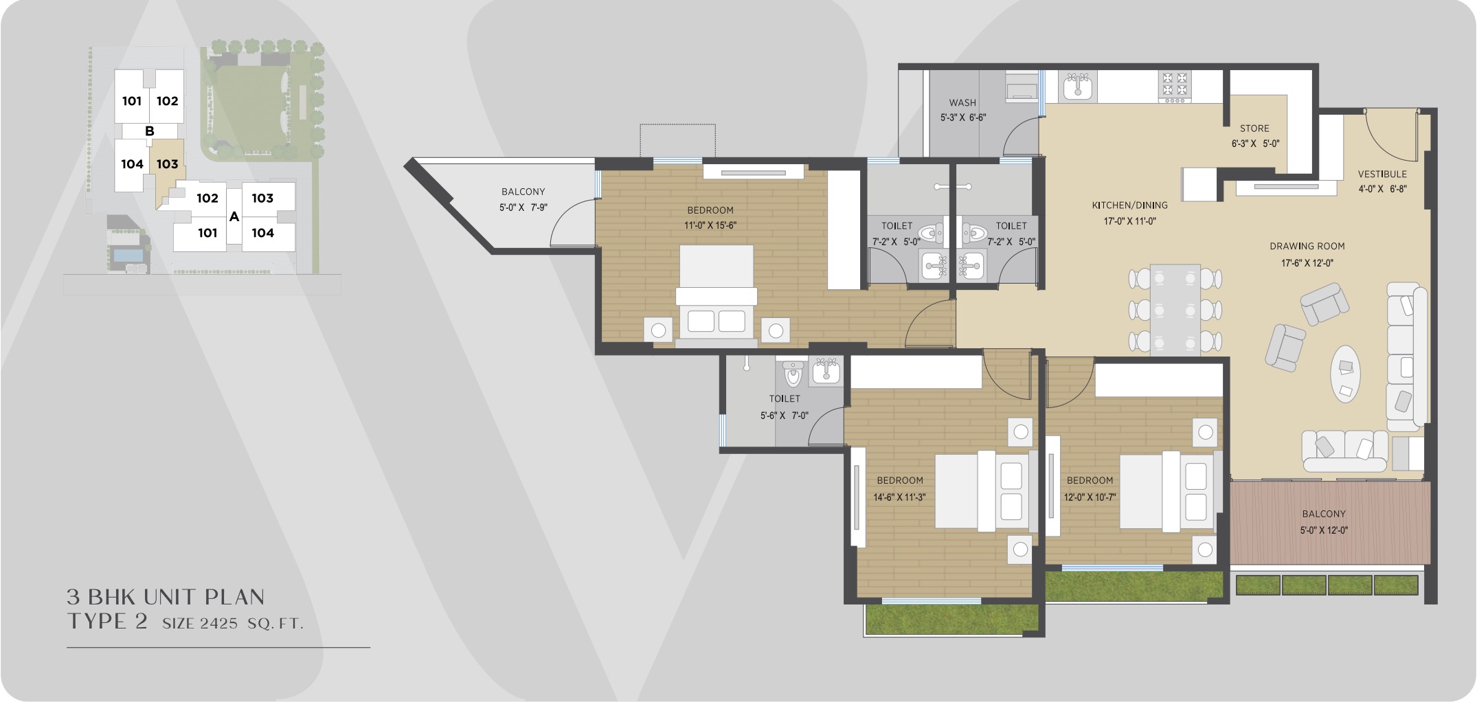 Aarohi Avinya - 2425.00 Floor Plan